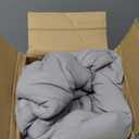 SLEEP ZONE Twin XL Mattress Pad Dorm Bedding Cooling Topper for College, Quilted Fitted Cover Washable, Soft Fluffy Down Alternative Mattress Protector, Deep Pocket 8~21 inch (Grey, Twin XL)