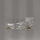 20 Pcs 24K Plated Gold Bonding Traction Chain Lingual Buttons Chain Retangular Mesh Base (HJL-Retangular-20 Pcs)