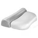 Constructs Zero Pressure Memory Foam Cervical Neck Pillow of Sleeping: TechAdvanced, UltraComfy, Hygienic & Stylish, Soft Washable Design for Neck Support & Quality Sleep Boost (White + Gray)