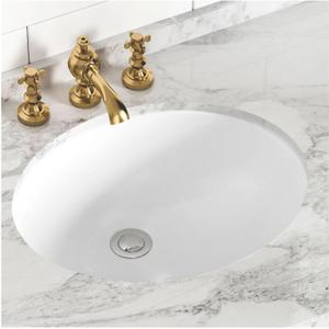 Undermount Bathroom Sink Oval, 15.25 x 12 (Interior Size) Oval Porcelain Ceramic Undermount Bathroom Vanity Vessel Sink with Overflow, White
