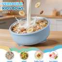 HaWare Baby Bowls with Suction, Stainless Steel Toddler Bowl with Removable Silicone Sleeve, Non-Slip Child Food Bowl with Silicone Suction, Unbreakable Kids Bowls for Feeding, Blue+Green+Pink, 3 Pack