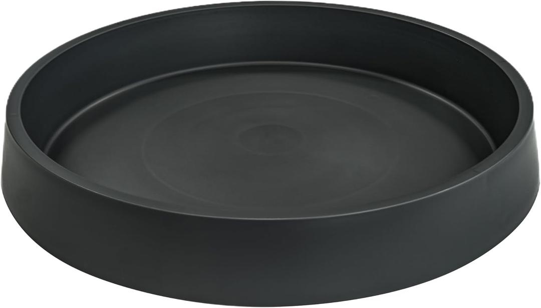 Plant Saucer Tray for Ceramic Plastic Pots, 20 inch Plant Saucers for Indoors, Pot Saucers Trays, Bird Bath Bowls, Flower Planter Water Drip Trays for Pots Base (20", Black)