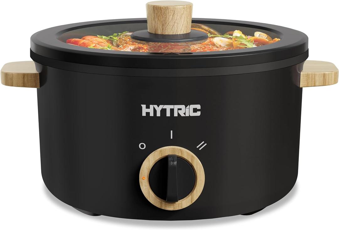 Hytric Hot Pot Electric, 2.5L Portable Electric Pot with Non-Stick Coating, Multi-functional Cooker for Stir Fry, Steak, Noodles, Soup, Portable Ramen Cooker for Dorm and Office, Black (2.6 Quarts)