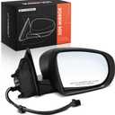 A-Premium Passenger Side Power Door Mirror - Compatible with Jeep Cherokee 2014 2015 2016 2017 2018 - Non-Heated Manual Folding Black Outside Rear View Mirror - Replace# 1UV64TZZAD