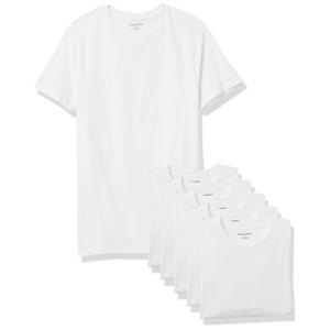 Amazon Essentials Men's Slim Fit Breathable Cotton Crew Neck Undershirts, Pack of 6.S