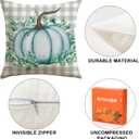 2 x Artscope Fall Decorative Throw Pillow Covers 20x20 Inch Set of 4, Hello Pumpkin Give Thanks Outdoor Farmhouse Pillow Cases for Home Sofa Couch-Light Blue