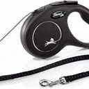 FLEXI New Classic Cord Retractable Dog Leash for Small Dogs up to 26 lbs.  16 ft., Black | Tangle-Free Pet Walking Leash with One-Handed Brake, Pause, Lock|German Quality Product