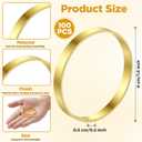 100 Pcs Gold Napkin Rings Bulk, Elegant Gold Napkin Rings, Servilleteros para Mesas for Weddings, Parties, Dinners