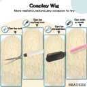 Blonde 80s Wigs for Women and Men Long Curly 80s Rocker Punk Mullet Cosplay Wig for Men and Women Halloween Costumes Party Wigs 1.0 Count