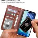 Bocasal for iPhone 17 Wallet Case Compatible with MagSafe Wireless Charging, RFID Blocking Magnetic Leather Case with Card Slots Holder Kickstand Detachable Wrist Strap 6.3 Inch (Brown)