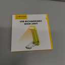 Glocusent USB Rechargeable Book Light, Portable Clip-on LED Reading Light, Reading Lights for Books in Bed with 3 Amber Colors & 5 Brightness Dimmable, Compact & Long Lasting, Perfect for Book Lovers (Green)