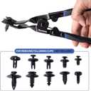 Toolwiz Panel Removal Tool Universal Auto Door Car Upholstery Trim Clip Removal Plier - Car Interior Clip Fastener Panel Pliers Automotive Prevents Damage to Trim Vehicle Dash Radio Audio Installer