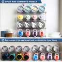 LARGER Compartment - 4 Tier Stackable Water Bottle Organizer Holder - for Stanley 40oz & Others' Large Tumbler - Clear Wine Rack, 16 Cup Bottle Holder for Cabinet Home Countertop Fridge Pantry Shelf