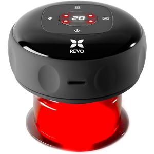 REVO The Original 4in1 Smart Cupping Therapy Massager, Red Light Therapy for Targeted Pain Relief, Knots, Aches, Muscle Soreness, Circulation & Tighter Skin, Portable Cupping Kit