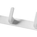 5 Hooks Matte White Bathroom Towel Hooks Mounted Wall Adhesive Heavy Duty Farmhouse Bath Coat Stick on Rack Hat Wall Hook Sticky White Kitchen Robe Rack Coat Hook White 5 Hooks Rack Towel for Bathroom (17.12*1.18*1.38 inch5hooks)
