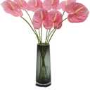 8 Pcs 23-5/8 inch Artificial Anthurium Flowers Real Touch Fake Flower for Table Centerpieces Arrangement and Bridal Wedding Festival Decor Flower Arrangement (Pink)