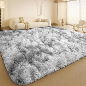 Large 9x12 Area Rug for Living Room, Soft Shag Rugs for Bedroom, Non-Slip Ultra Fluffy Rug,Modern Plush Carpet for Girls Boys Kids Room Dorm,Fuzzy Rug for Home Decor Aesthetic,Tie-Dyed Grey Large 9x12 Area Rug for Living Room, Soft Shag Rugs for Bedroom, Non-Slip Ultra Fluffy Rug,Modern Plush Carpet for Girls Boys Kids Room Dorm,Fuzzy Rug for Home Decor Aesthetic,Tie-Dyed Grey