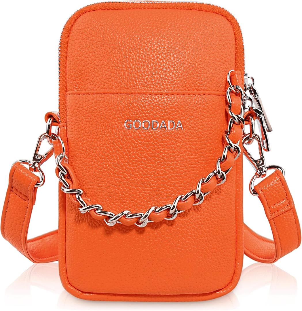 GOODADA Small Mobile Phone Crossbody Wallet With Adjustable Shoulder Strap Lightweight Anti-theft Zip Pocket