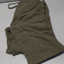 Puimentiua Mens Linen Pants Elastic Waist Drawstring Loose Fit Casual Summer Beach Pants with Pockets Baggy Trousers (Small, Army Green)