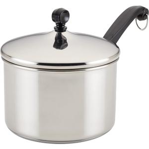 Farberware Classic Stainless Steel Sauce Pan/Saucepan with Lid, 3 Quart, Silver