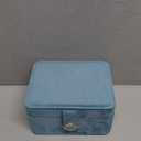 Homde Jewelry Box Small for Women: Ring Earring Organizer Storage for Dresser - Necklace Bracelets Holder with Multi Compartments(Light Blue)