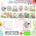 Saillong 12 Pack Spring Diamond Painting Greeting Card Kits Easter Diamond Art Cards with Envelopes Gnome Tulips Flowers 5d Rhinestones Painting Kits for Adults DIY Crafts Family Friend Spring Gifts