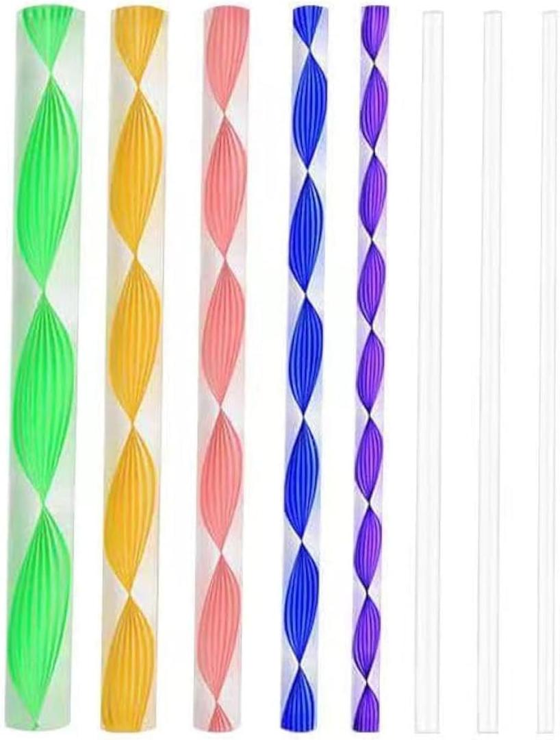8 Pcs Colorful Acrylic Dowel Rods Cylinder Rods Clear Round Sticks Assorted Size Rods Mandala Dotting Tools for Painting Pottery Clay Ceramics and Pottery