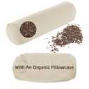 LOFE Buckwheat Pillow - Adjustable Buckwheat neck Pillow(17x6) to Provide Firm Support, Neck Roll Pillows for Side and Back Sleepers, Cylinder Bolster Pillows with Organic Pillowcase