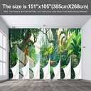 Fightal - Nature Forest Tree Mural Woodland Landscape Backgrounds Cottage Jungle Wallpaper Extra Large Wall murals for Bedroom Living Room（not Peel and Stick）- 151“x 105"