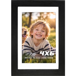 Xzwenru 18x24 Black Oak Picture Frame, Oak Solid Wooden HD Glass, 1 Pack