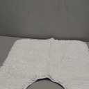 OLANLY Toilet Rugs U-Shaped 24x24, Extra Soft Absorbent Chenille Contour Bathroom Rugs for Toilet, Dry Quickly, Machine Washable, Non-Slip Bath Mat, White