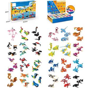 Advent Countdown Blind Box Calendar 24 Day Countdown Building Block Set，Christmas Stocking Gifts Adventure Building Block Puzzle