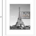 3 x upsimples 11x14 Picture Frame, Display Pictures 8x10 with Mat or 11x14 Without Mat, Wall Hanging Photo Frame, White, 1 Pack