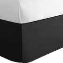 Today’s Home Classic Tailored Bed Skirt Dust Ruffle, Microfiber, 14" Drop Length, King, Black