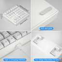 Gurjot White Portable Mechanical Numeric Keypad, USB Wired 34‑Key Number Pad, RGB Backlit Anti‑Ghosting Mechanical Keypad for Laptop Desktop PC, Excel Accounting Data Entry