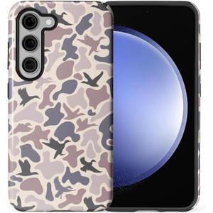 SmaMZ for Samsung Galaxy S23 Plus Case, TL2 Duck Camouflage A5 Shockproof Rugged Cover Dual Layer Soft TPU Hard PC Bumper Case