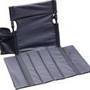 Extra large folding camping backrest with cup holder,Lightweight portable outdoor large chair for beach, park, lawn, and travel,Aluminum frame, comfortable & durable lazy backrest (Carbon Black)