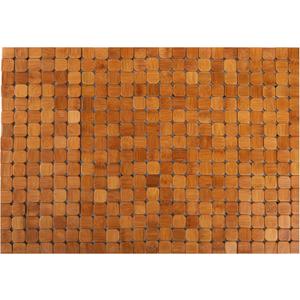 Dicunoy Bamboo Bath Mat, Bathroom Shower Rug, Wooden Toilet Doormats for Shower Doorsteps, Sauna, Tub (23.6" L x 16" W)