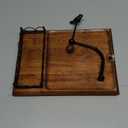 Elegant Flat Wooden Napkin Holder with Bird Design, Multifunctional Napkin Holder for Table, Kitchen, Outdoor Use Walnut Brown Wood Base Includes Space for Salt and Pepper Shakers