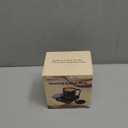 Felibeaco 16oz Heated Coffee Mug with Flat Bottom for Rapid Heating, Stainless Steel Heated Coffee Cup Suitable for Different Coffee Mug Warmer/Heaters, Heated Mug/Cup for Home and Office Desk,Wood, (Only Coffee Cup)