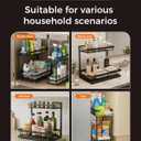 Sevenblue 3 Pack Under Sink Organizer, Height Adjustable 2 Tier Pull-Out Metal Under Kitchen Sink Organizer, Multi-Purpose Storage Shelves for Kitchen Bathroom Cabinet