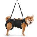 Dog Lift Harness Full Body Support & Recovery Sling Pet Lift Vest Mesh Adjustable Straps with Handle for Old, Joint Injuries, Arthritis,Disabled Dogs Walk (Black, X-Small)
