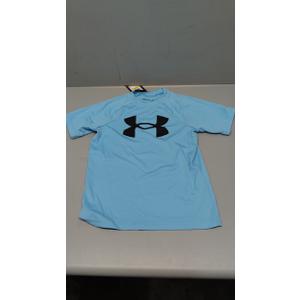 Under Armour Boys' Short Sleeve Rashguard, Salt-Resistant Swim Shirt, Built-in UPF 40+ Sun Protection S