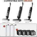 Roller Brush and Filter Replacement Compatible with Dreame H12 Pro, H12 Dual, G10 Pro Cordless Wet Dry Vacuum Cleaner Accessories, 3 Pack Roller Brushes + 4 Pack Vacuum Filters