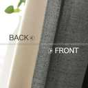 MIULEE Linen Texture 90 Inches Curtains for Bedroom 100% Blackout Thermal Insulated Dark Grey Curtains Grommet Room Darkening Luxury Decor for Living Room Nursery 52x90 Inch (2 Panels)