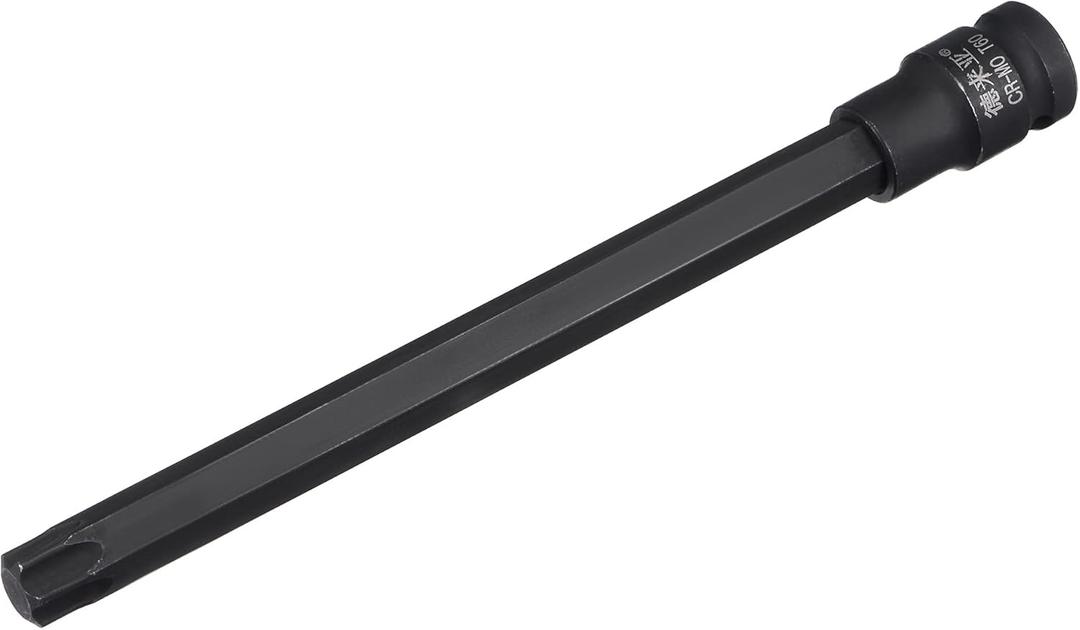 uxcell 1/2" Drive x T60 Torx Bit Socket, S2 Steel Bits, Cr-Mo Sockets 8" Length (For Hand Use Only)