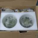 Vintage Battery Operated Wall Sconce with Cute Green Tulip Glass Lampshade Wireless Rechargeable Battery Powered Wall Light with Remote Control for Bedside Bedroom Doorway, Set of 2