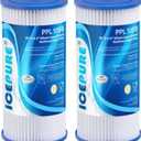 ICEPURE 5 Micron 10" x 4.5" Whole House Sediment Pleated Water Filter Replacement for GE FXHSC, Culligan R50-BBSA, Pentek R50-BB, DuPont WFHDC3001, W50PEHD, GXWH40L, GXWH35F for Well Water, 2PACK