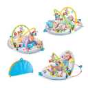 Yookidoo Baby Gym Lay to Sit-Up Playmat. 3-in-1 Newborns Activity Center with Tummy Time Toys, Pillow & Infant Miror. 0-12 Month