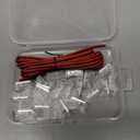 PAUTIX COB LED Connectors for 8mm 2-Pin COB LED Strip Lights,20pcs Strip to Wire Connectors,10ft(305cm) Long 22AWG Extension Wires for Non-Wired Gapless Solderless,5V 12V 24V 2835 LED Strip Lights